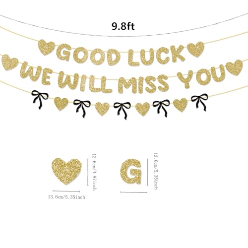 Good Luck We Will Miss You Banner,Retirement Party Decorations, — view 6
