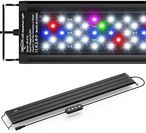 LED Aquarium Light for Plants & Fish Tank with Timer, 24-30 Inch