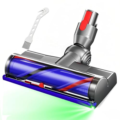 LAQVITA Vacuum Head Replacement for V7 V10 V11 V15 Cordless Vacuums, Quick Release Direct Drive with LED Headlights for Hardwood Floors & Carpets