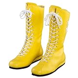 Macho Wrestler Man Madness Yellow Boots with Stars Halloween Costume Accessory Cosplay