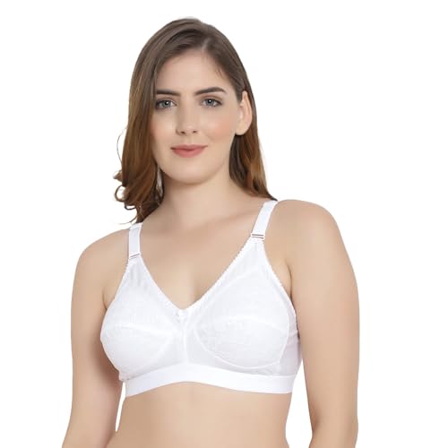 Image of Fashiol Women's Cotton Minimizer Saree Bra | Plus Size Full Coverage Non-Padded Heavy Bust Everyday Ladies Bras - 34 Till 50