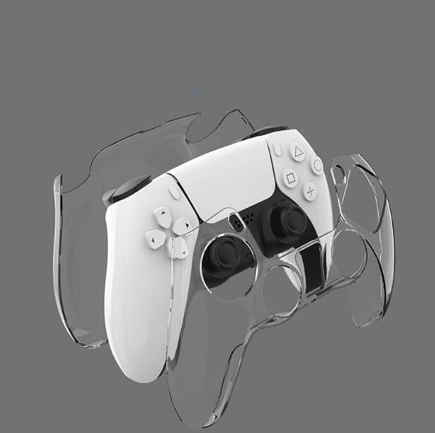 New Anti-Slip Transparent Clear Hard Case Shell Portable Protective Case Cover Protector for PS5 Gamepad Controller Crystal Handle Grip