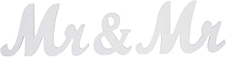 Mandala Crafts White Wood Gay Men Wedding Sign for Gay Wedding Decorations - Gay Wedding Sign for LGBT Wedding Decorations Gay Engagement Party Decorations