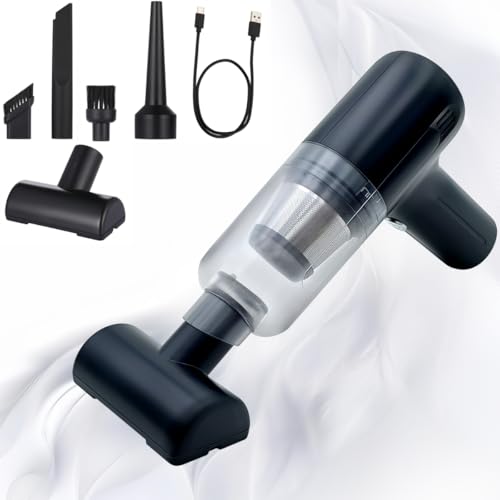 NK Aspirador de Mano sin Cable 65.000RPM - Multifunción (Aspira, Sopla e Hincha), Potencia 70W, Baterías 4.000mAh, USB-C, 5 Boquillas Multi-Usos, Filtro HEPA Lavable (para Coche y Hogar) - imagen 2