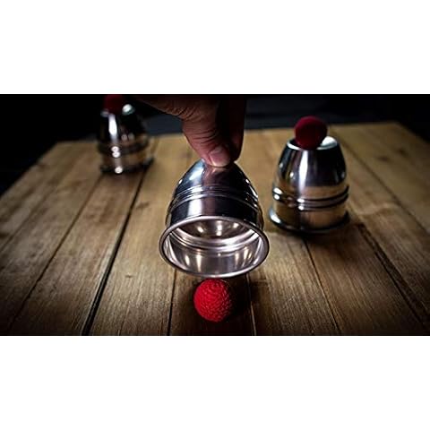 CUPS and BALLS Magic Trick Aluminium (Includes online video tutorial) by Murphy's Magic Cover