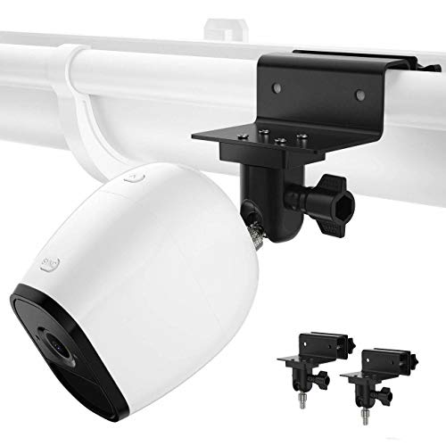 HOLACA Gutter Mount for Arlo Pro 4 eufyCam 2C Pro E and 2 E20 E40 L20,Arlo Essential,Arlo Pro 2,Arlo Pro 3,Wyze Cam Outdoor,Arlo GO,Arlo Ultra Ultra 2,Arlo Light and Solar Panel(2 Pack, Black) -  LIU-F015
