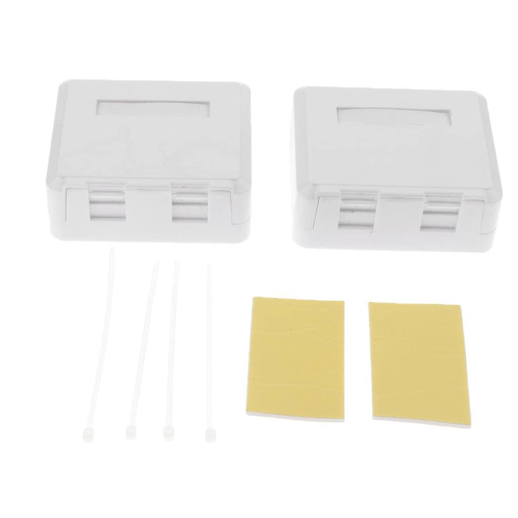 club bollywood®2-port rj45 keystone jack surface mount box white (1 pack)| computer cables & connectors |• computers/tablets & networking|2 pieces rj45 surface mount box(just the)