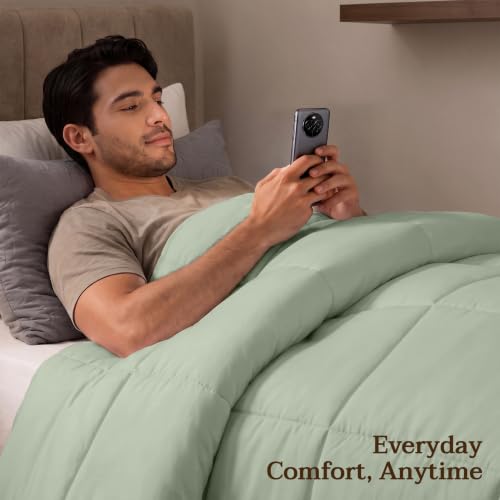 Image of Utopia Bedding Duvet Insert, Twin Comforter 64 x 88 Inches, Sage Green