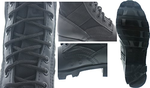 Tactical Jungle Boots with Panama Sole 8 in, Military GI Type Vietnam Combat Army, Leather/Canvas2