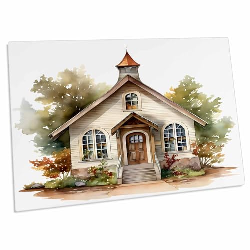 Tapete de escritorio 3dRose con ilustración Country School House