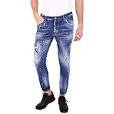 jeans dsquared uomo luisa via roma  DSquared Pantaloni Jeans da Uomo S71LB0452 Skater Jean (50)