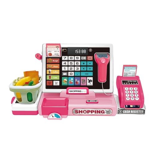 Registradora Para Niños - Juguete De Simulación De Punto De Venta De 36 Cm Con Escáner | Mini De Compreras Para Niños De Juguete | Juego De Cajero Registradora