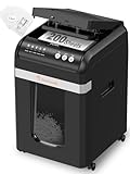 Bonsaii Aktenvernichter mit automatischem 200-Blatt-Einzug, 60 Min Dauerbetrieb, DIN P-4 Mikroschnitt, 31L herausziehbarer Behälter, leise (58 dB) & energiesparend – ideal fürs Büro, C283