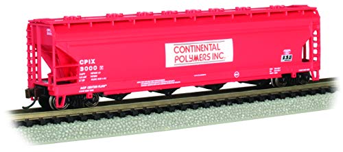 Bachmann Trains - Acf 56' 4-Bay Center-Flow Hopper - Continental Polymers #3000 - N Scale #TOP28