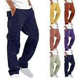 Men Cargo Sweatpants Loose Casual Work Pants Joggers Open Bottom Drawstring Cargos Athletic Cotton Straight Sweat Pant Cargo Pants Mens Navy 4X