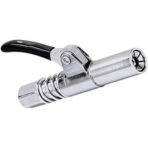 BRAVECOW Grease Gun Coupler Locks Oil Injection Zerk Fittings Original Locking Grease Coupler Rated 10,000 PSI Cover