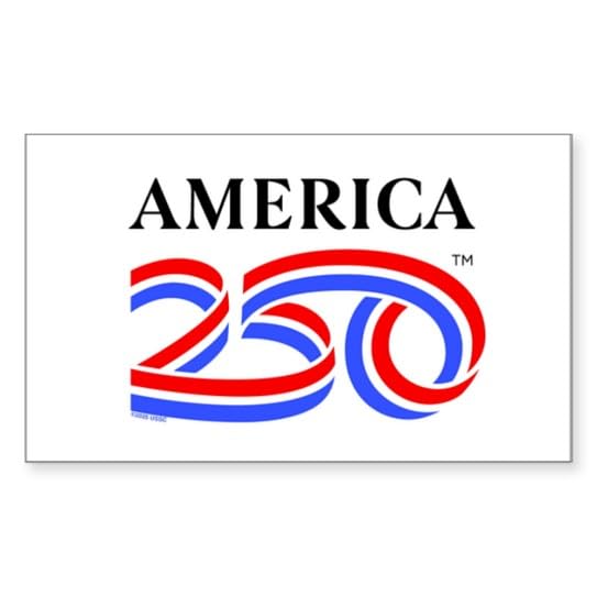 CafePress America250: Black Vertical Logo Rectangle Bumper Sticker Car Decal