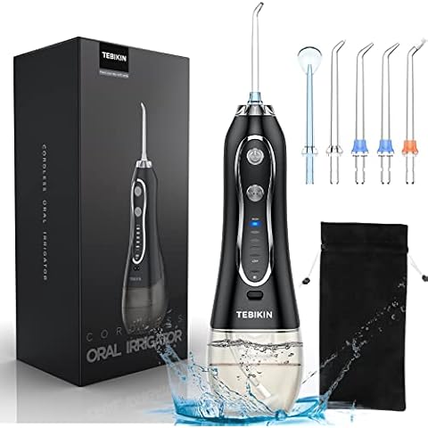 Irrigador Bucal Portatil TEBIKIN con 5 Modos y 5 Boquillas Cover