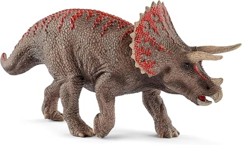 Schleich Dinosaurs - 4' Realistic Triceratops Dinosaur Figure - Educational Jurassic Dino Toy Figurine for Boys and Girls - Durable Montessori Educational Animal Toy for Kids Ages 4+ | 15000