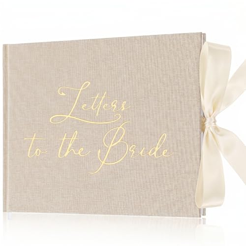 Humyoun 8.5 x 7 Inch Wedding Guest Book Letters to the Bride Scrapbook Wedding Memory Book Bridal DIY Blank Paper Scrapbook Photo Album Guest Sign(White Simple)