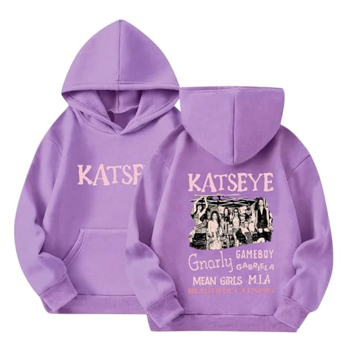 KATSEYE Hoodies for Kids Katseye Merch Sweatshirts Fashion Music Album Graphic Long Sleeve Hoodied for 4-13 Years