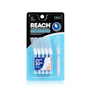 REACH Interdental Brush Tight 1.0mm | Removes up to 30% More Plaque | Special Designed for Gum Protection , PFAS FREE | 10 Brushes