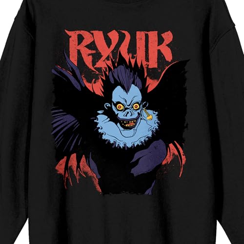 Bioworld Death Note Ryuk Crew Neck Long Sleeve Adult Black Sweatshirt3