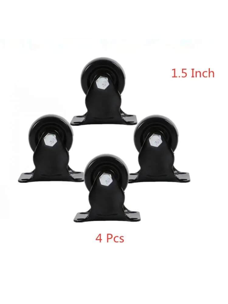 4 Pz/Lotto 1.5 Pollici Ruota Direzionale Basso Baricentro Caster Silenzioso Resistente all'Usura Ruota di Macchina Industriale