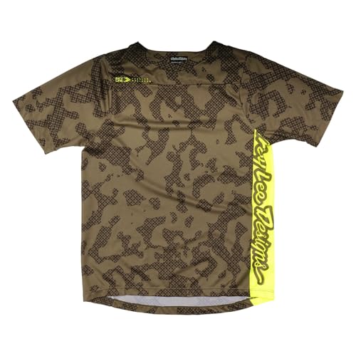 Troy Lee Designs Youth Skyline SS Jersey; SCRUBLAND Olive XL