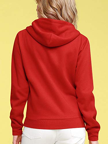 CTC WSK954 Womens Active Fleece Zip Up Hoodie Sweater Jacket S RED - Thumbnail 4