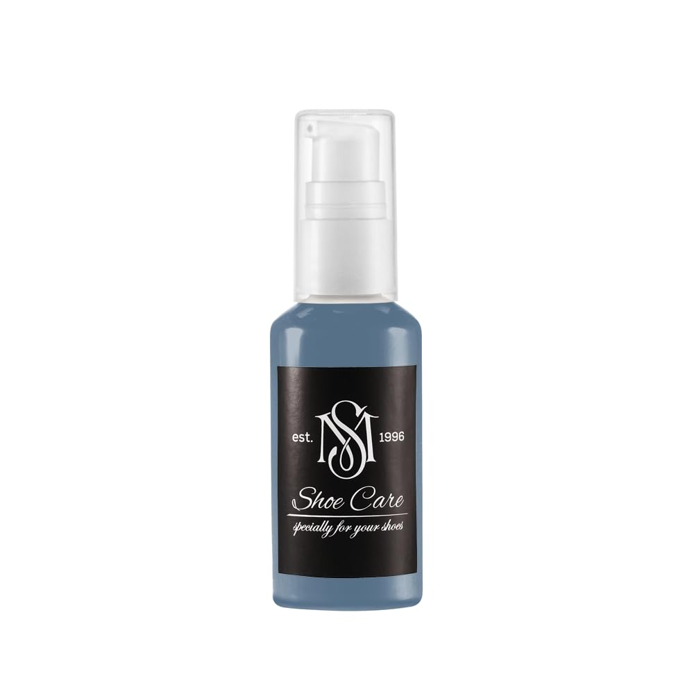 Baume pour cuir pour assouplir et raviver les chaussures bleu gris indigo