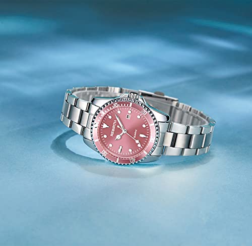 BESTKANG Luxury Womens Watch Stainless Steel Analog Silver Watch for Women Waterproof Date Luminous Elegant Ladies Watch3