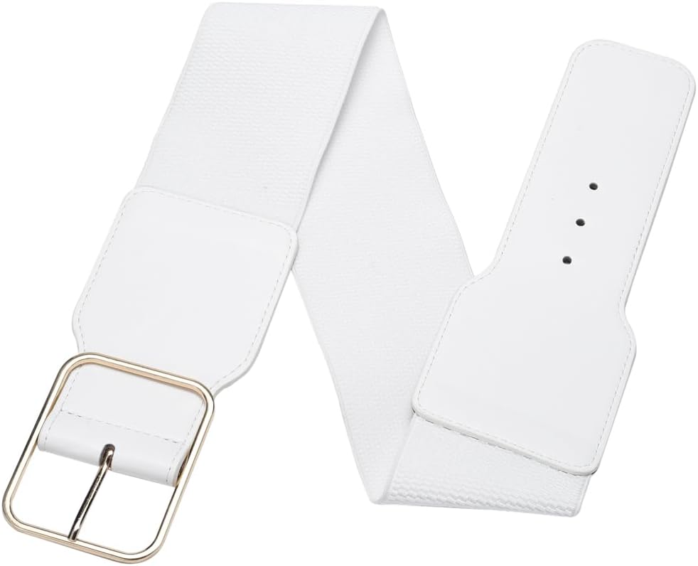 beltox fine Women's Wide Stretchy Cinch Belt 3 Inch Elastic Waist Ornament