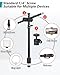 Overhead Camera Mount Desk Stand, Camera Arm Desk Mount Clamp Stand with 360°Adjustable Magic Arm, Webcam Arm Mount Stand w Ballhead Phone Mount for Desk Logitech Microphone Video Light Cell Phone