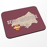 département seine saint denis contact Parfait pour offrir en cadeau Fabulous Tapis de Souris Rouge - Seine Maritime 76 Département Carte Ancienne Rouen - (Dimensions 24 x 20 cm)