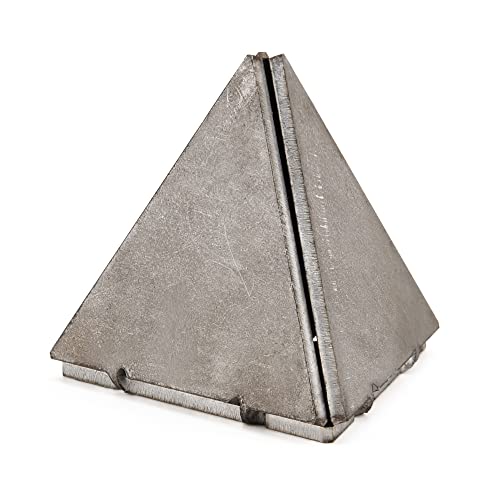 Flameweld Welding Kit Welding Plate - 2Pcs Low-Carbon Steel Welding Coupons Folded Triangle Sphere, 11 Gauge 1/8" Thick Welding Training Metal With Mig, Tig, Gas, Arc, Stick #TOP17