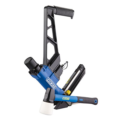 Estwing Efl50Q Pneumatic 2-In-1 15.5-Gauge And 16-Gauge 2" Flooring Nailer And Stapler Ergonomic And Lightweight Nail Gun For Hardwood Flooring With Interchangeable Base Plates, No-Mar Feet And Mallet #TOP3