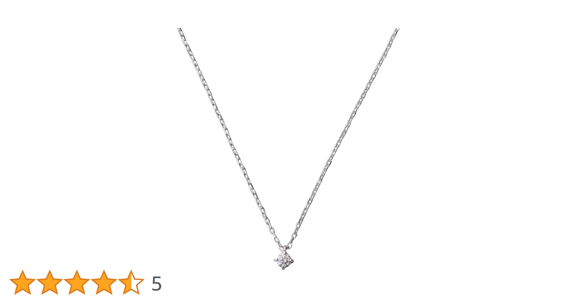 ete k10 ホワイトゴールド 石付き ネックレス 約40cm ete k10 ホワイトゴールド 石付き ネックレス 約40cm ete k10 ホワイト