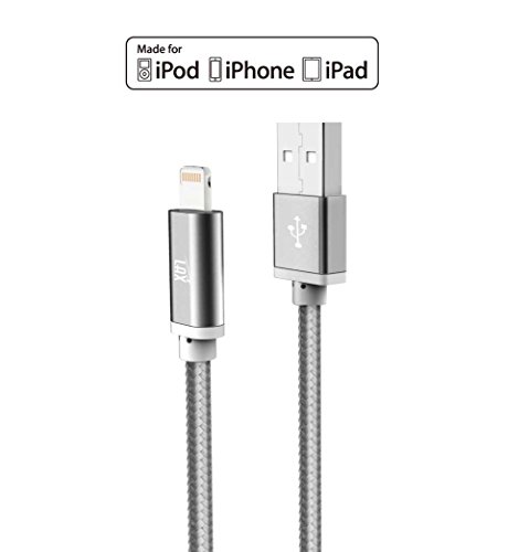 LAX iPhone Charger Lightning Cable - MFi Certified Durable Braided Apple Lightning USB Cord for iPhone 11/11 Pro Max/XS Max/X/iPad, iPod & More