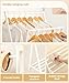 Cozivolife Bamboo Clothes Rack with Storage Shelf, Portable Garment Holder Clothing Hanger for Hanging Cloth, Foldable Wardrobe Storage for Entryway and Bed Room (White)