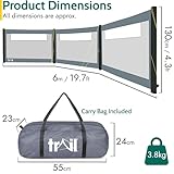Trail Air Windbreak, Inflatable 3 Panel Camping Windbreaker with Windows, Motorhome Caravan Windshield, TPU Poles, Kador Strip Awning Channel Fixing, Safety Purge Pump & Bag (600cm x 130cm) - Image 7