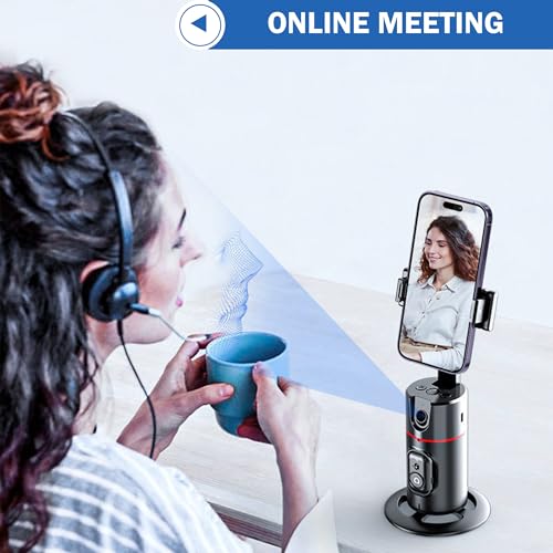 Image of Kratos K13 Ai Powered Auto Face Tracking Tripod,360 Rotation Mobile Holder for Smart Video Shoot with Remote,No App Needed,Gimbal Stabilizer with Gesture Control for Vlog, Streaming & Video Recording