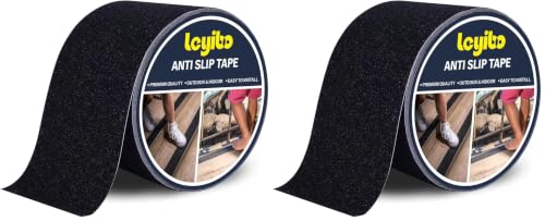Anti Slip Tape 4" x 42' - Heavy-Duty Outdoor Grip Tape for Stairs (Pack of 2)