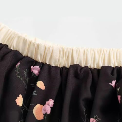 Robe épaule dénudée noire à fleurs pour vos soirées d'été - 5