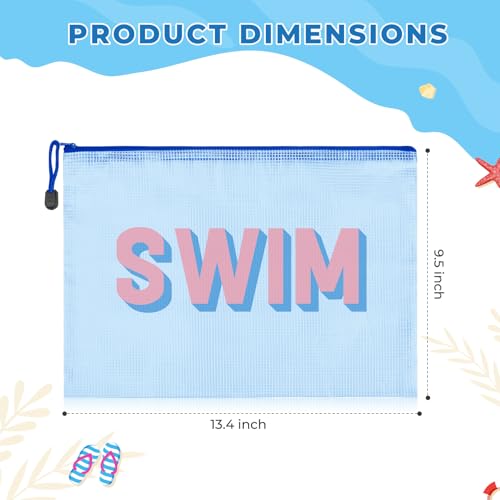 8PCS Beach Makeup Bags SPF Cosmetic Bags for Women Girls Summer Varsity Zipper Pouch Clear Waterproof Beach Toiletry Organizer Trendy PVC Makeup Bag for Travel Sandproof Essential3