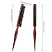 Haarbürste Sleek Bun Teasing Hair Brush Wildschweinborsten Weiche Naturborsten Toupierbüste Holzgriff für Sleek Zopf