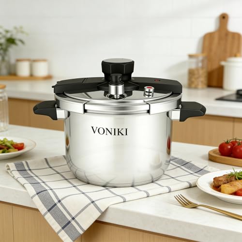 Olla a presión acero inoxidable 5.7 Qt VONIKI miniatura 5