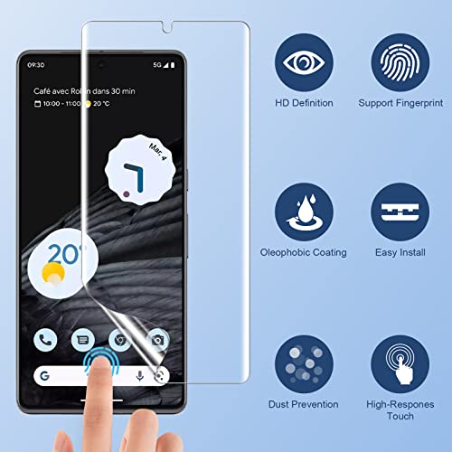 Lk 2 Pack For Google Pixel 7 Pro Screen Protector 6.7-Inch + 2 Pack Lens Protector With Positioning Tool, Self-Healing Tpu Film, Touch Sensitive, Hd Ultra-Thin #TOP3