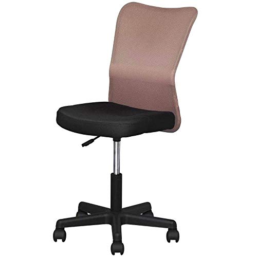 アイリスプラザ オフィスチェア デスクチェア メッシュ 通気性 腰サポートバー 無段階昇降 360度回転 コンパクト H-298F ベージュ