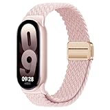 OUTPUTBT Tresse Magnétique Bracelet pour Xiaomi Smart Band 9/8 Remplacement Nylon Coton Sport pour Mi Band 9/8 pour Femme Homme OUTPUTBT Tresse Magnétique Bracelet pour Xiaomi Smart Band 9/8 Remplacement Nylon Coton Sport pour Mi Band 9/8 pour Femme Homme